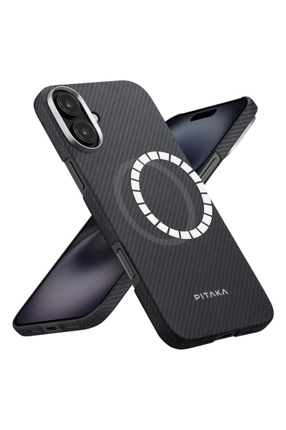 Classic Ultra Slim iPhone 16 MagSafe Uyumlu Aramid Fiber Kılıf Siyah