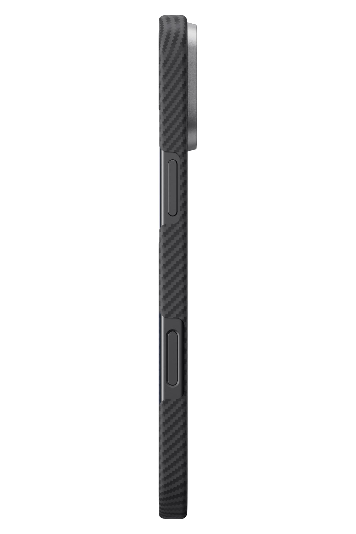 Classic Ultra Slim iPhone 16 Plus MagSafe Uyumlu Aramid Fiber Kılıf Siyah