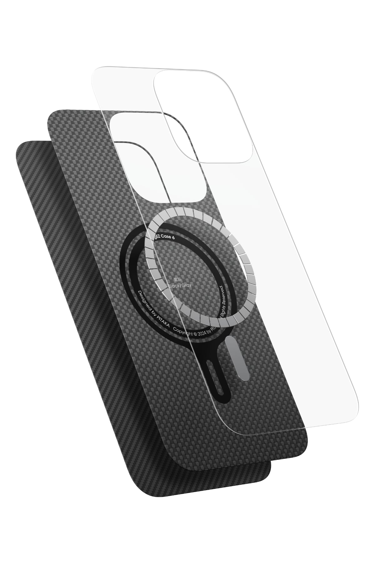 Classic Ultra Slim iPhone 16 Pro MagSafe Uyumlu Aramid Fiber Kılıf Siyah
