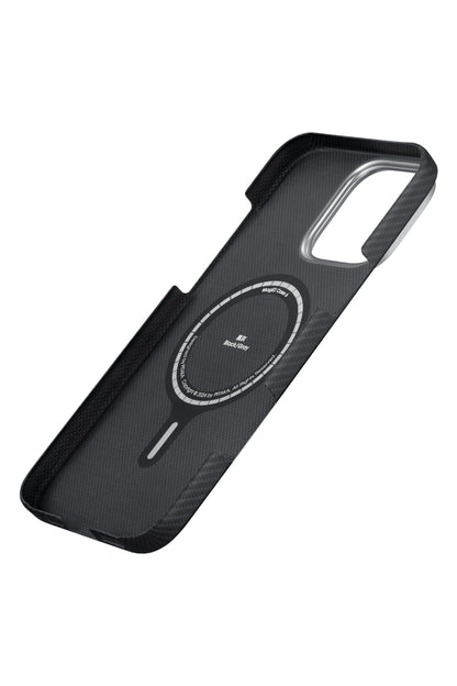 Classic Ultra Slim iPhone 16 Pro MagSafe Uyumlu Aramid Fiber Kılıf Siyah