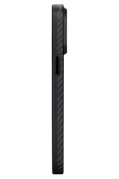 Military-Grade iPhone 15 Pro MagSafe Uyumlu 1500D Aramid Fiber Kılıf Siyah