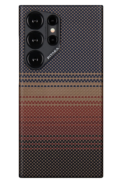Tactile Woven Galaxy S24 Ultra MagSafe Uyumlu Aramid Fiber Kılıf Sunset