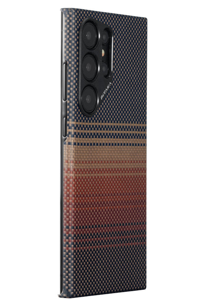 Tactile Woven Galaxy S24 Ultra MagSafe Uyumlu Aramid Fiber Kılıf Sunset