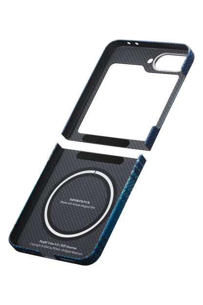 Tactile Woven Galaxy Z Flip 6 MagSafe Uyumlu Aramid Fiber Kılıf Moonrise