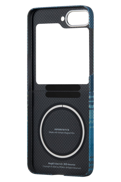 Tactile Woven Galaxy Z Flip 6 MagSafe Uyumlu Aramid Fiber Kılıf Moonrise