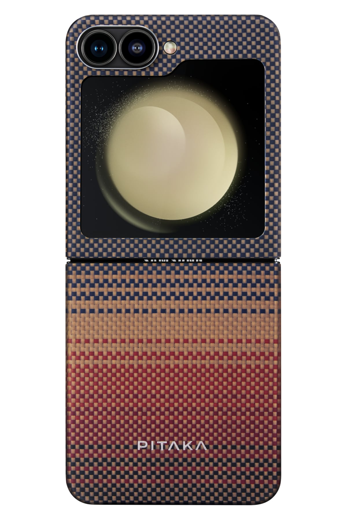 Tactile Woven Galaxy Z Flip 6 MagSafe Uyumlu Aramid Fiber Kılıf Sunset