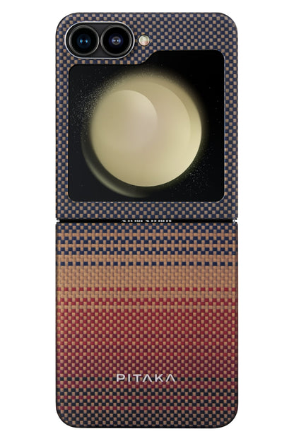 Pitaka Tactile Woven Galaxy Z Flip 6 MagSafe Uyumlu Aramid Fiber Kılıf Sunset