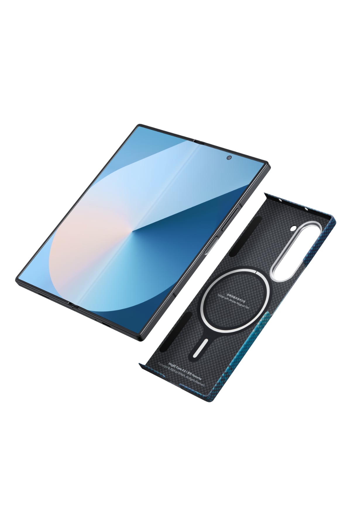 Tactile Woven Galaxy Z Fold 6 MagSafe Uyumlu Aramid Fiber Kılıf Moonrise