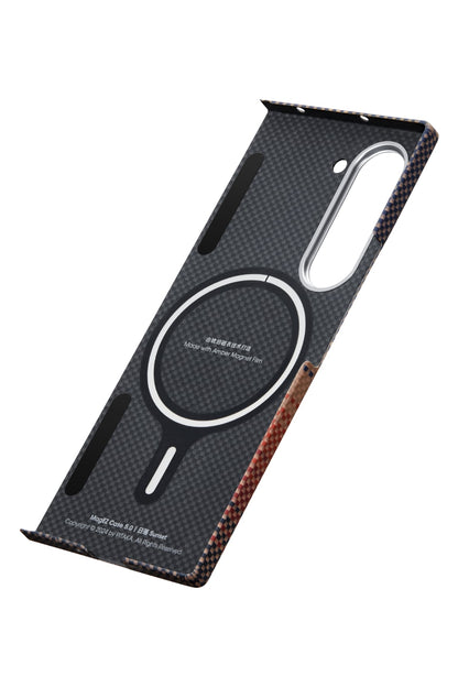 Tactile Woven Galaxy Z Fold 6 MagSafe Uyumlu Aramid Fiber Kılıf Sunset
