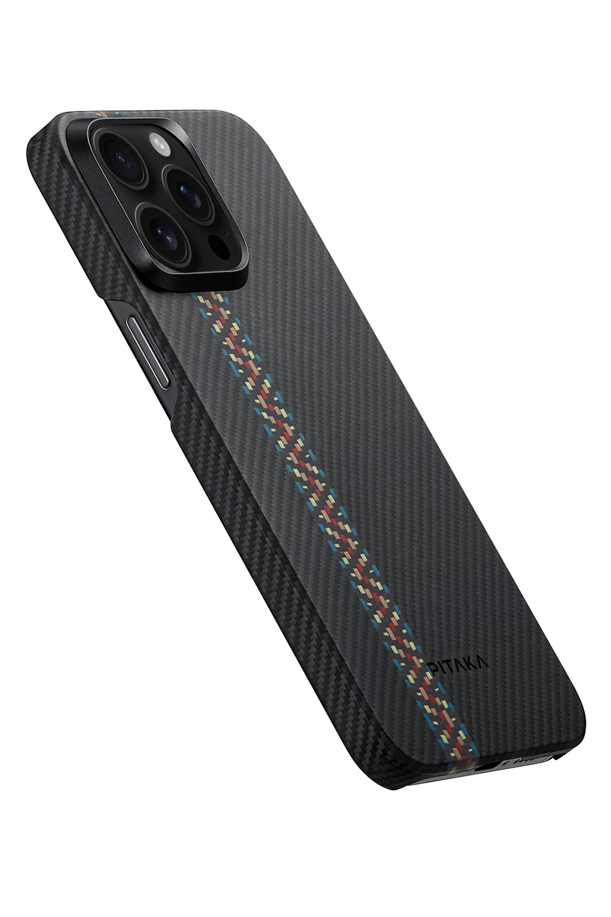 Tactile Woven iPhone 14 Pro MagSafe Uyumlu 600D Aramid Fiber Kılıf Brake The Line