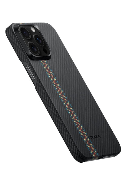 Pitaka Tactile Woven iPhone 15 Pro MagSafe Uyumlu 600D Aramid Fiber Kılıf Rhapsody