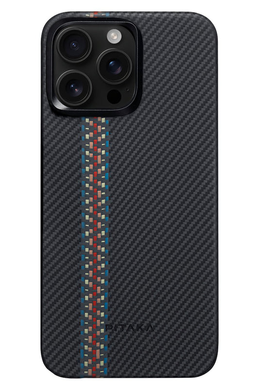 Pitaka Tactile Woven iPhone 15 Pro Max MagSafe Uyumlu 600D Aramid Fiber Kılıf Rhapsody