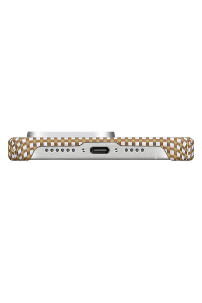 Ultra Slim AWA iPhone 15 Pro MagSafe Uyumlu 600D Aramid Fiber Kılıf Canyon