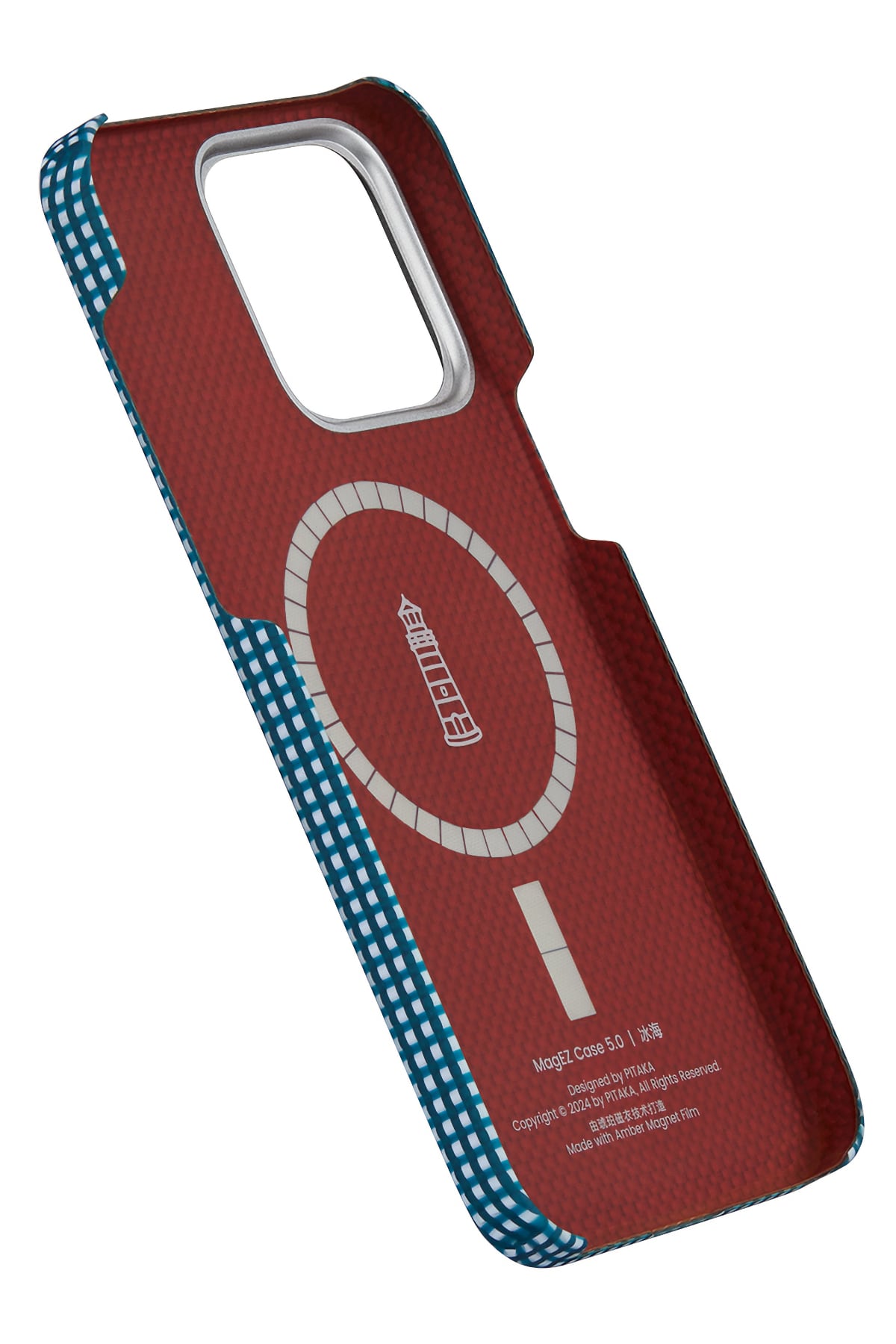 Ultra Slim AWA iPhone 15 Pro MagSafe Uyumlu 600D Aramid Fiber Kılıf Ocean