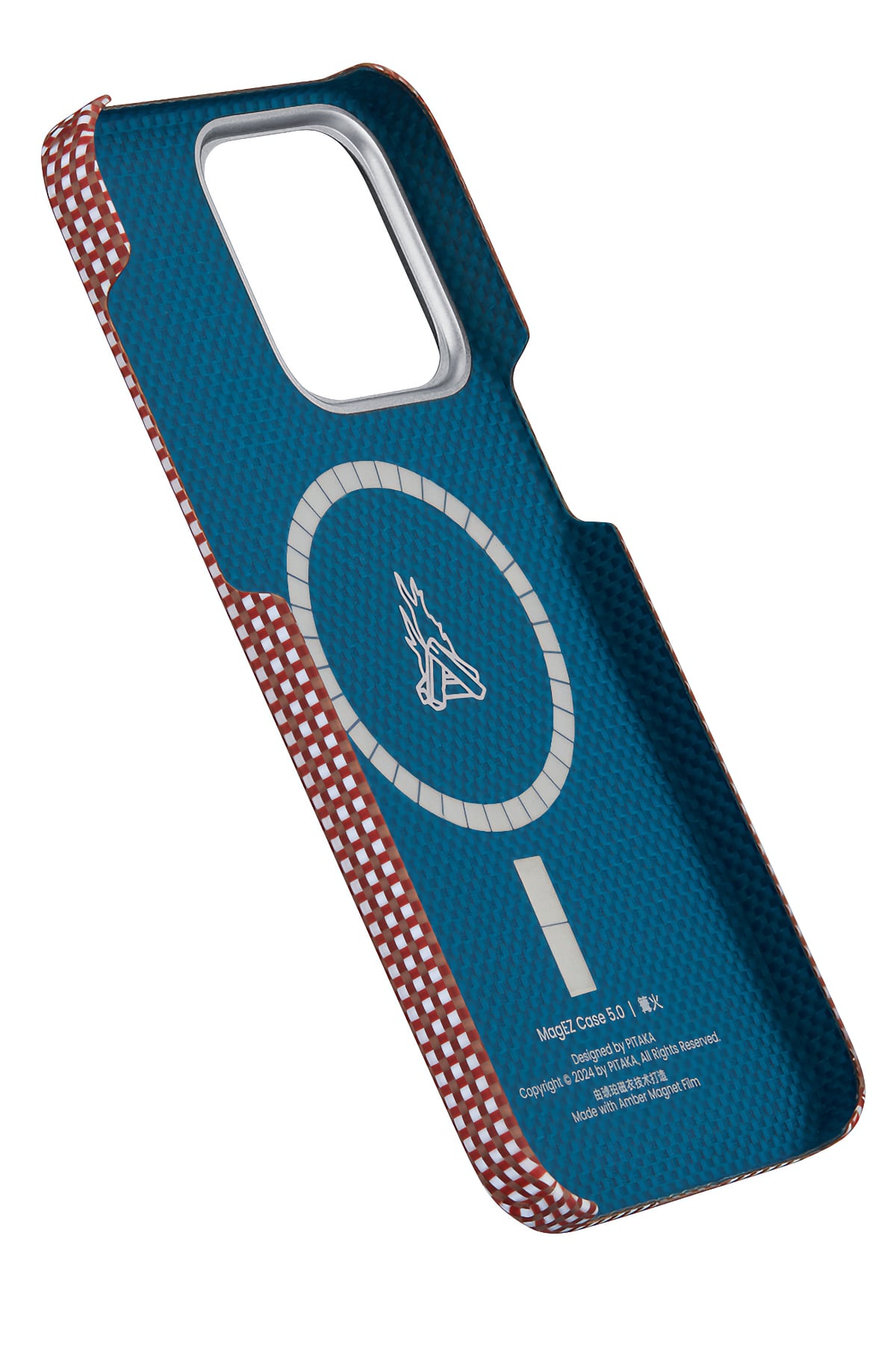 Ultra Slim AWA iPhone 15 Pro Max MagSafe Uyumlu 600D Aramid Fiber Kılıf Bonfire