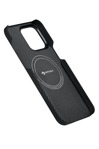 Ultra-Slim Classic iPhone 15 Pro Max MagSafe Uyumlu 600D Aramid Fiber Kılıf Siyah