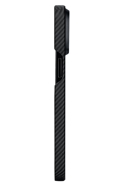 Pitaka Ultra-Slim Classic iPhone 15 Pro Max MagSafe Uyumlu 600D Aramid Fiber Kılıf Siyah