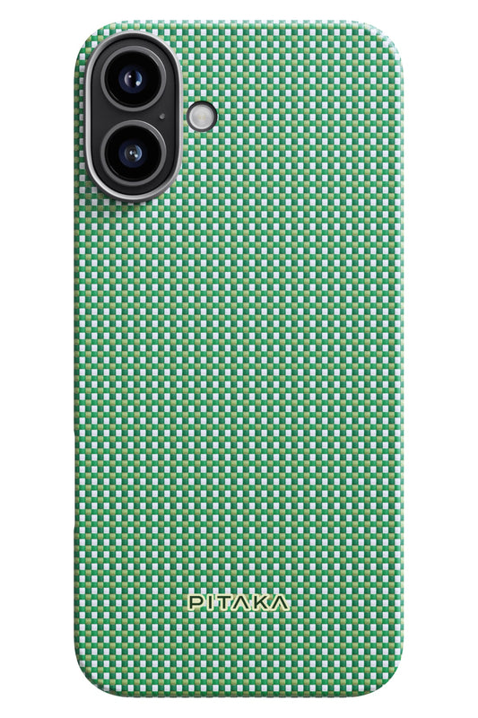 Pitaka Ultra Slim iPhone 16 MagSafe Uyumlu Aramid Fiber Kılıf Forest Green