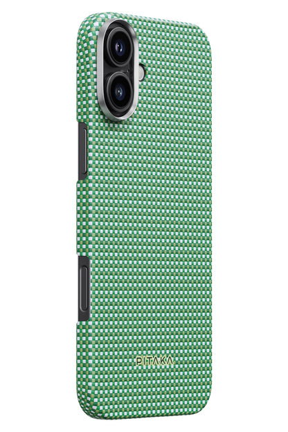 Ultra Slim iPhone 16 MagSafe Uyumlu Aramid Fiber Kılıf Forest Green