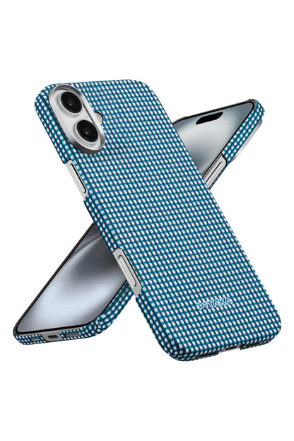 Ultra Slim iPhone 16 MagSafe Uyumlu Aramid Fiber Kılıf Ocean Blue