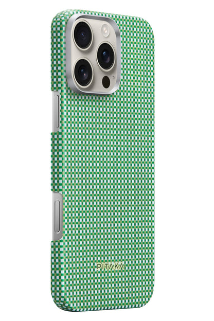 Ultra Slim iPhone 16 Pro Max MagSafe Uyumlu Aramid Fiber Kılıf Forest Green