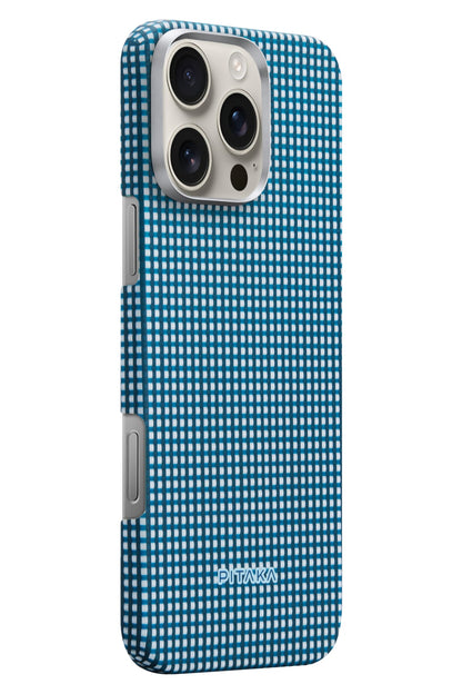 Ultra Slim iPhone 16 Pro Max MagSafe Uyumlu Aramid Fiber Kılıf Ocean Blue