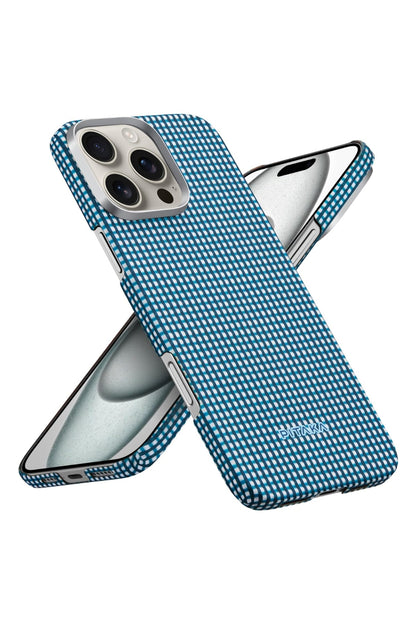 Ultra Slim iPhone 16 Pro Max MagSafe Uyumlu Aramid Fiber Kılıf Ocean Blue