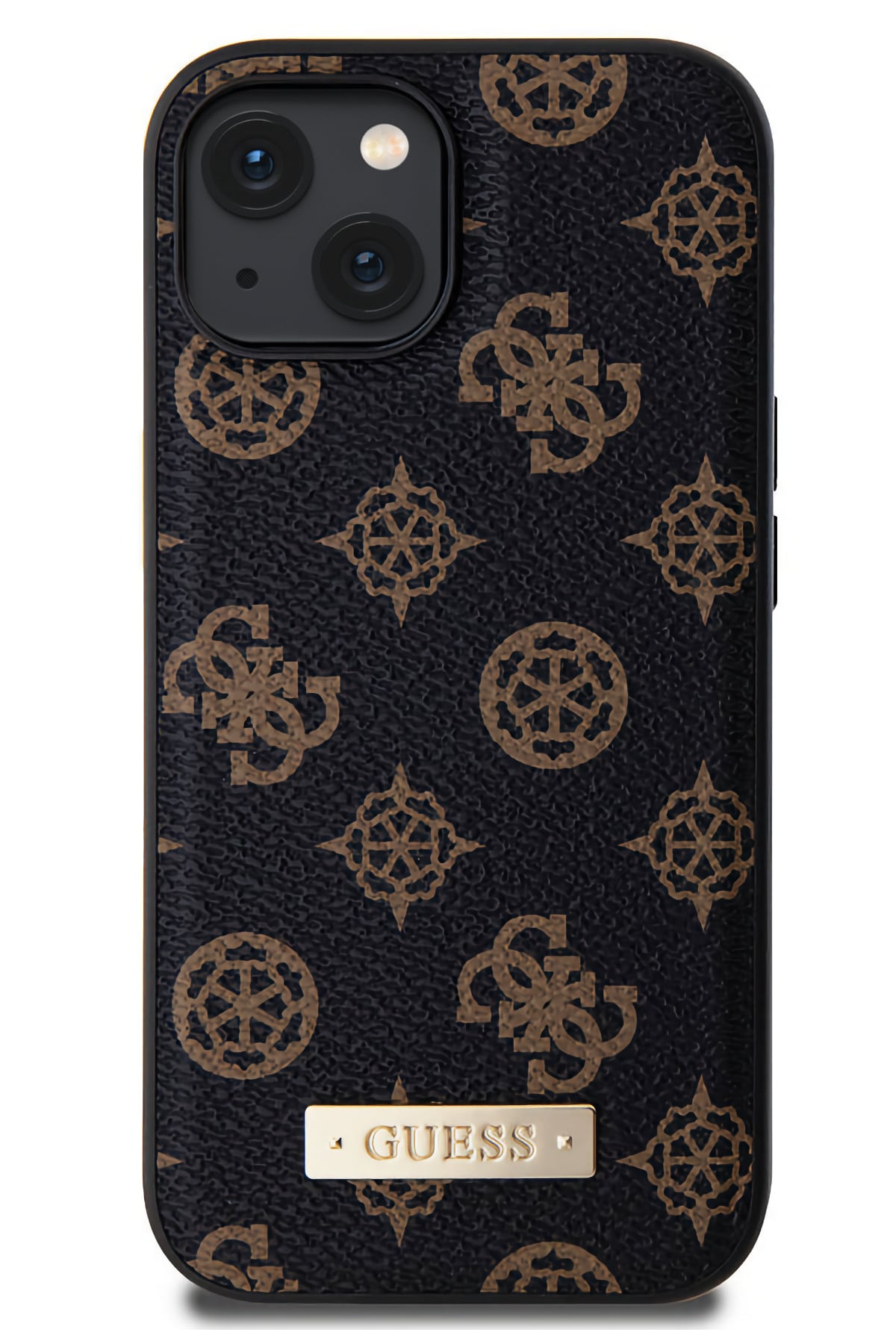 Guess iPhone 14 Magsafe Uyumlu Metal Plate Kılıf Siyah
