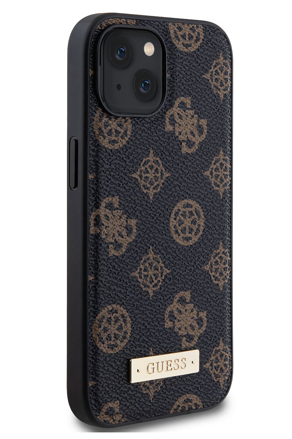 Guess iPhone 15 Magsafe Uyumlu Metal Plate Kılıf Siyah