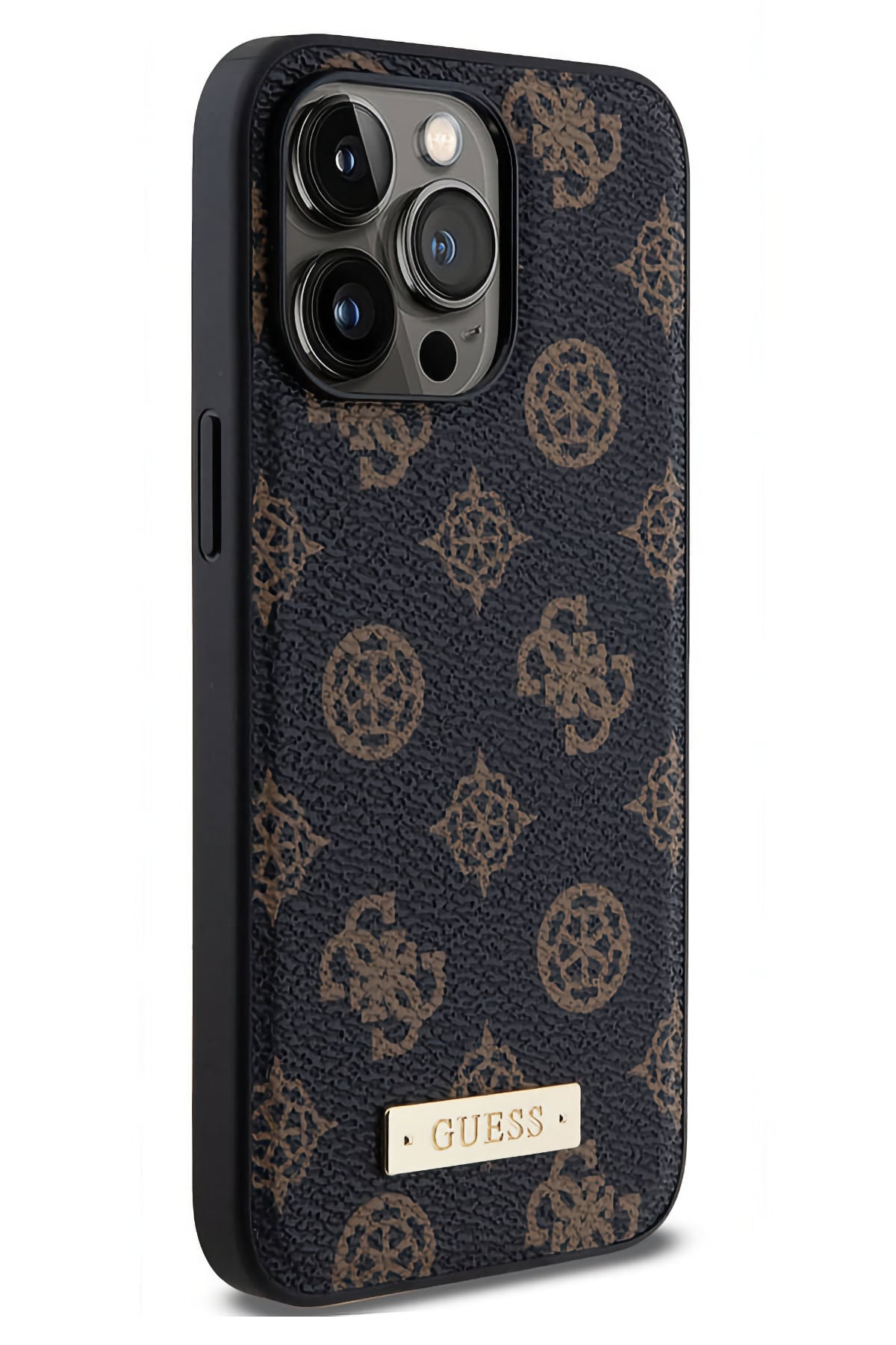 Guess iPhone 15 Pro Max Magsafe Uyumlu Metal Plate Kılıf Siyah