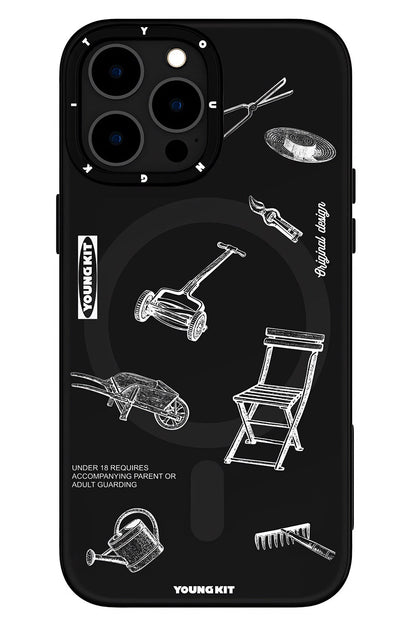 Youngkit Plaything iPhone 14 Pro uyumlu Magsafe Siyah Kılıf