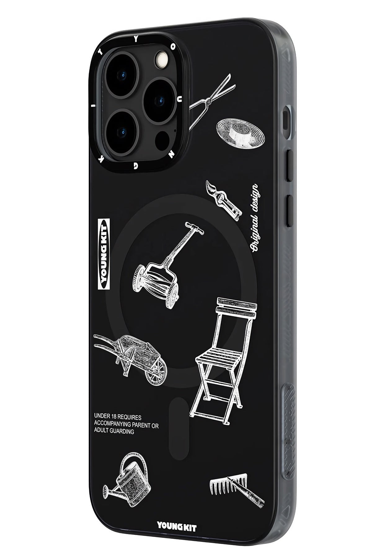 Youngkit Plaything iPhone 14 Pro uyumlu Magsafe Siyah Kılıf