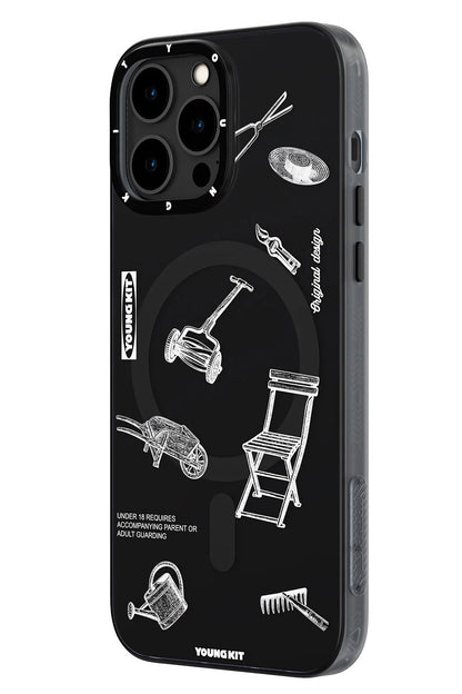 Youngkit Plaything iPhone 14 Pro uyumlu Magsafe Siyah Kılıf