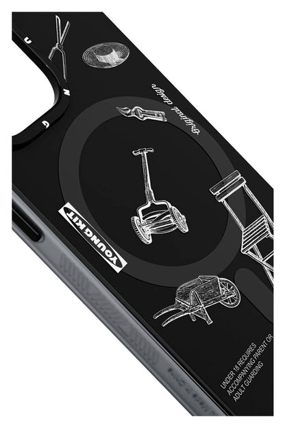 Youngkit Plaything iPhone 14 Pro uyumlu Magsafe Siyah Kılıf