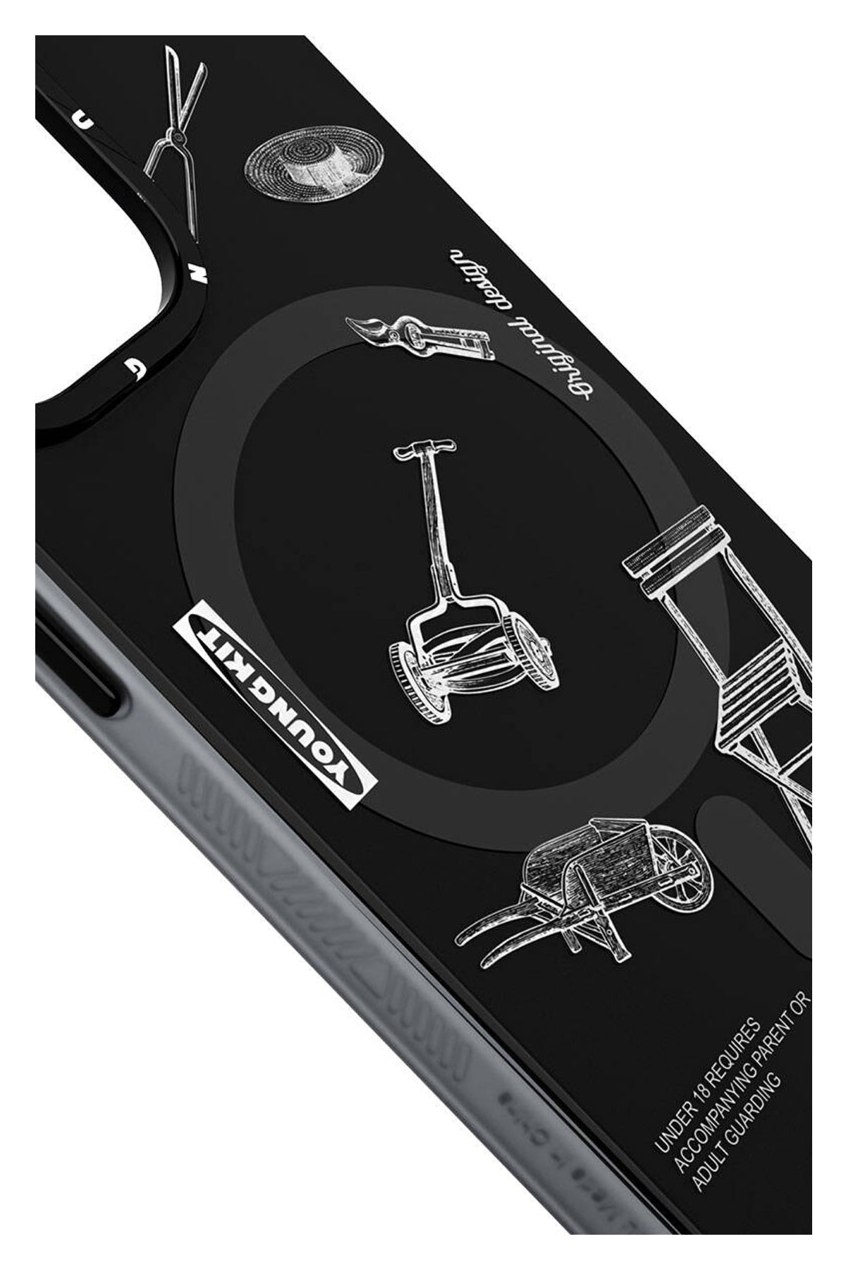 Youngkit Plaything iPhone 14 Pro Max uyumlu Magsafe Siyah Kılıf