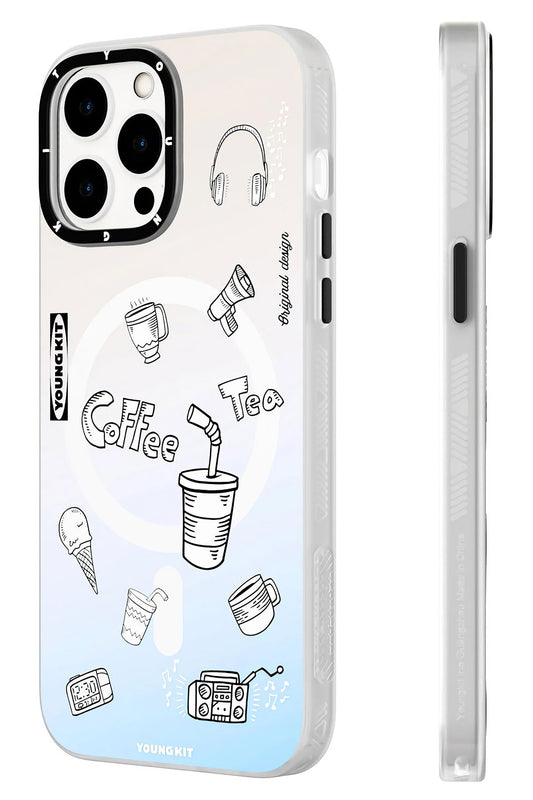 Youngkit Plaything iPhone 14 Pro Max uyumlu Magsafe Beyaz Kılıf