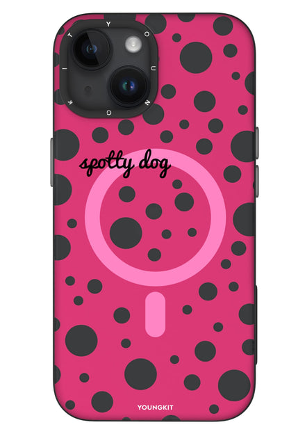 Youngkit Polka Dots iPhone 13 / 14 uyumlu Magsafe Kılıf Pembe