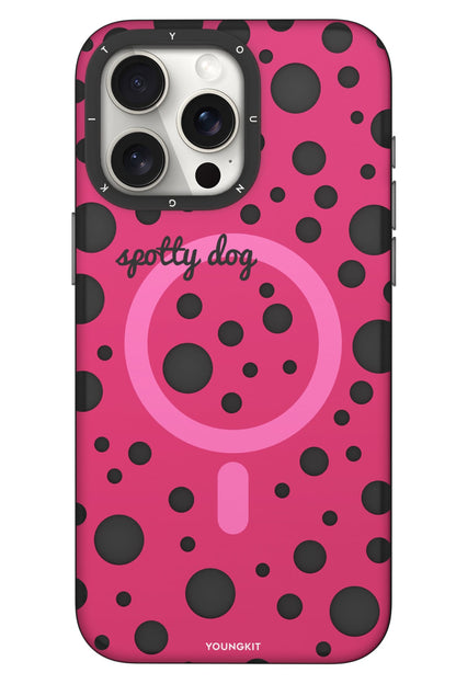 Youngkit Polka Dots iPhone 15 Pro Max Magsafe Uyumlu Kılıf Pembe