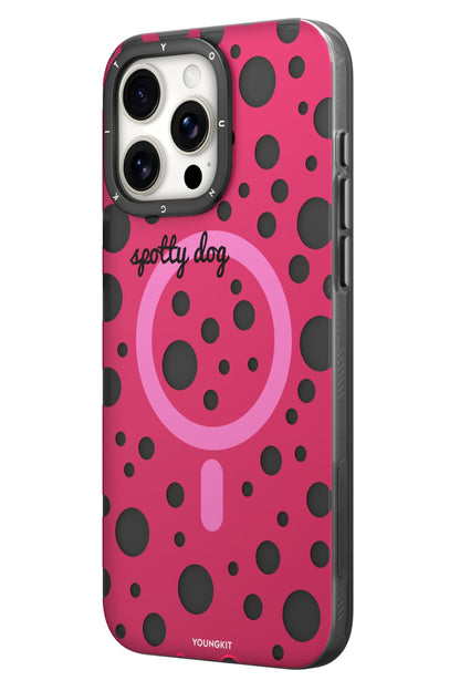Youngkit Polka Dots iPhone 15 Pro Max Magsafe Uyumlu Kılıf Pembe