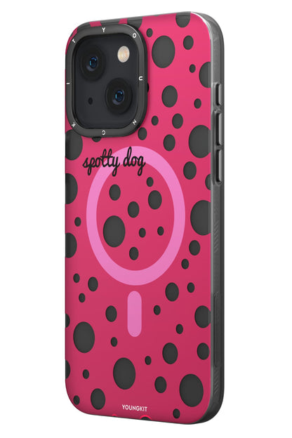 Youngkit Polka Dots iPhone 15 Magsafe Uyumlu Kılıf Pembe