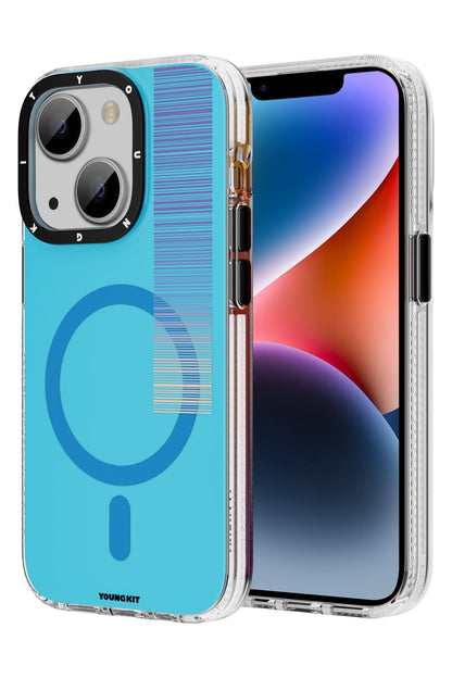 Youngkit Pure iPhone 14 Magsafe Mavi Kılıf