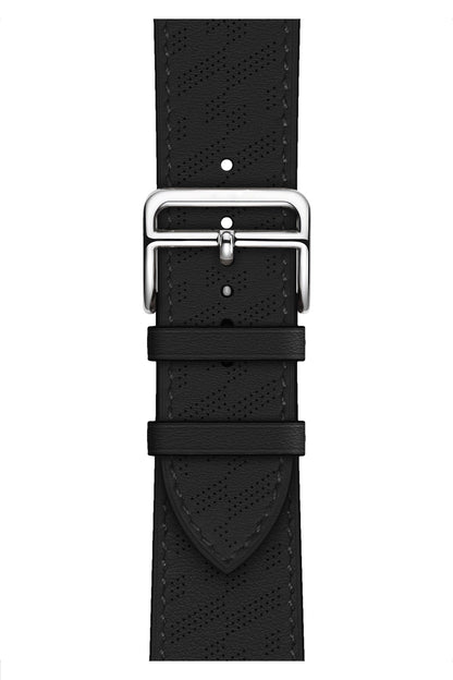 Apple Watch Uyumlu Multi Hole Deri Kordon Pure Black