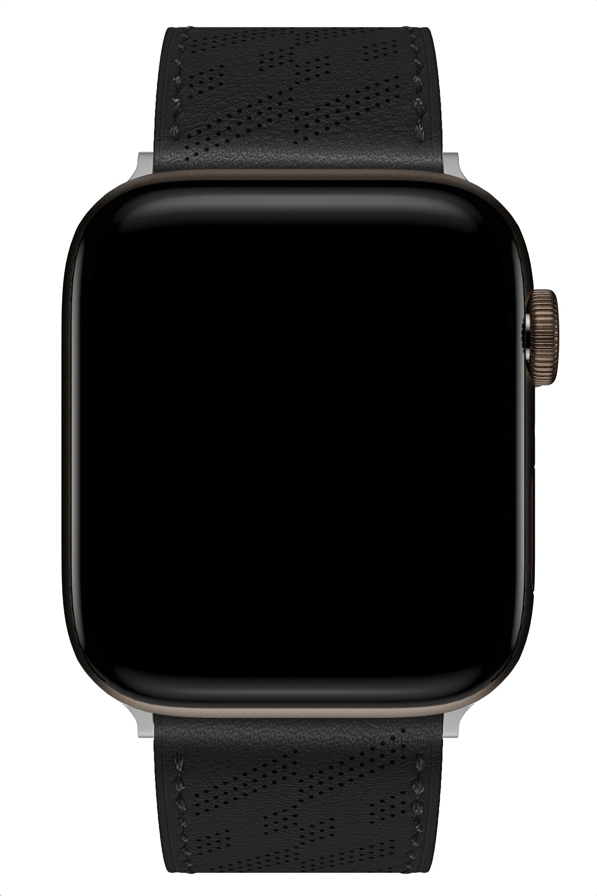 Apple Watch Uyumlu Multi Hole Deri Kordon Pure Black