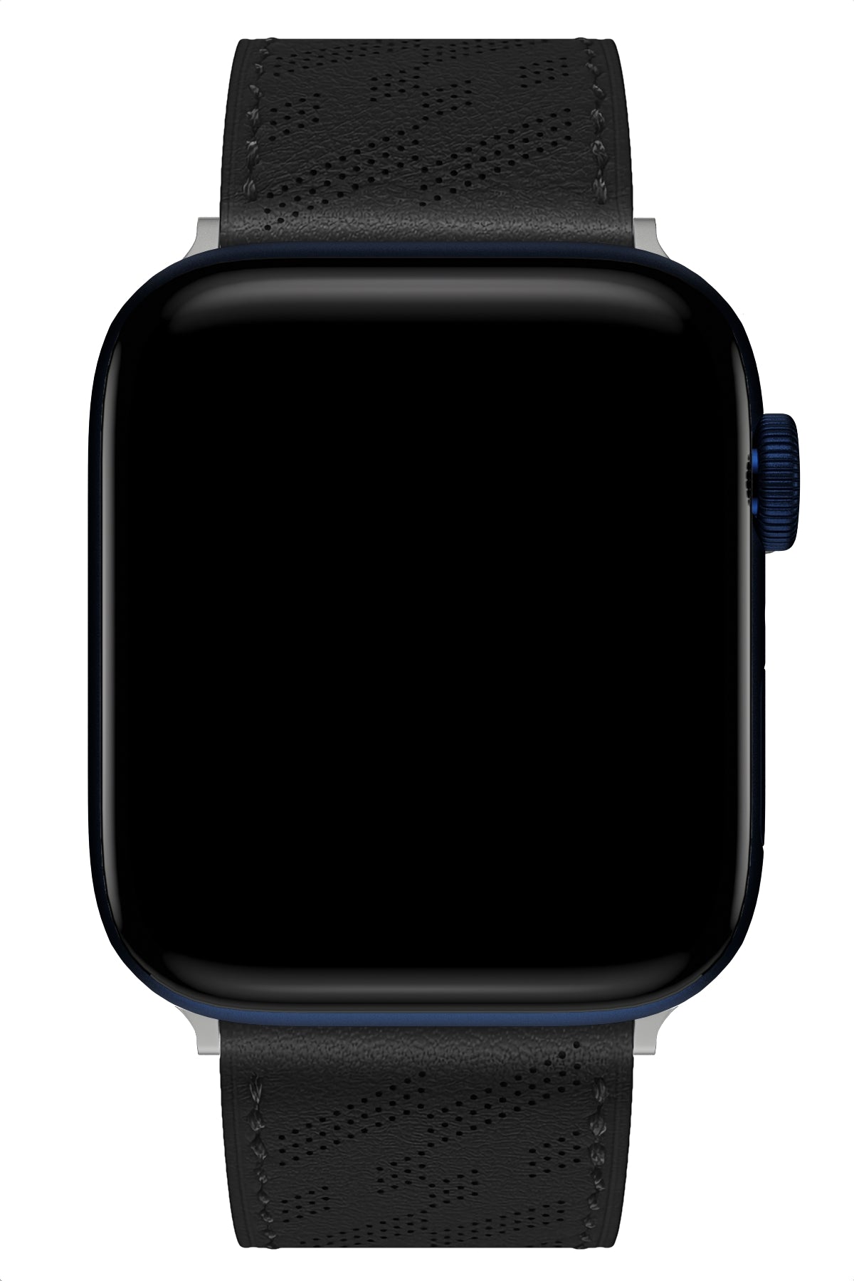 Apple Watch Uyumlu Multi Hole Deri Kordon Pure Black