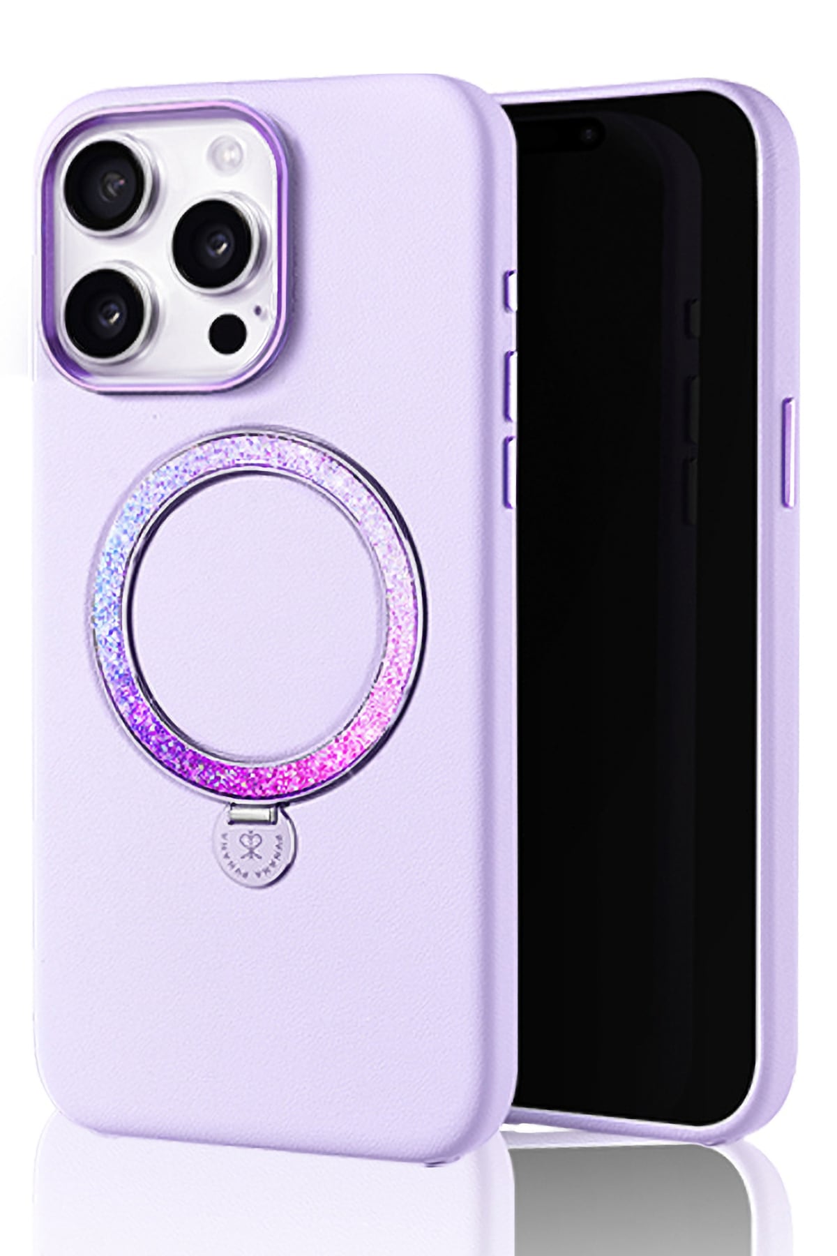 Pynana Dancing Circle iPhone 14 Pro Max Standlı Kılıf Magsafe Uyumlu Lila