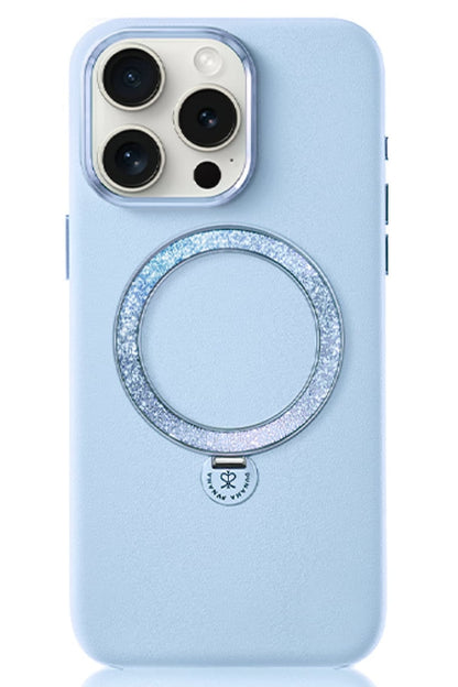 Pynana Dancing Circle iPhone 15 Pro Max Standlı Kılıf Magsafe Uyumlu Mavi