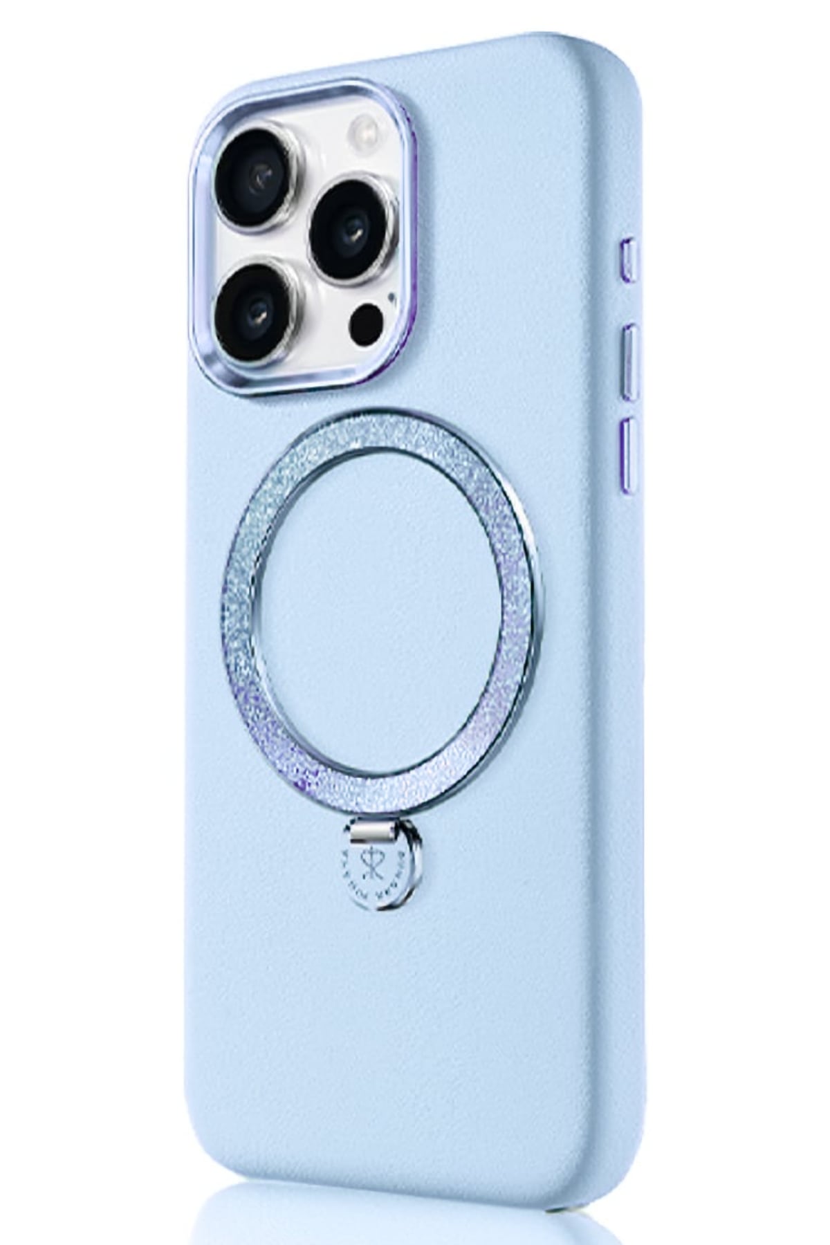 Pynana Dancing Circle iPhone 15 Pro Standlı Kılıf Magsafe Uyumlu Mavi