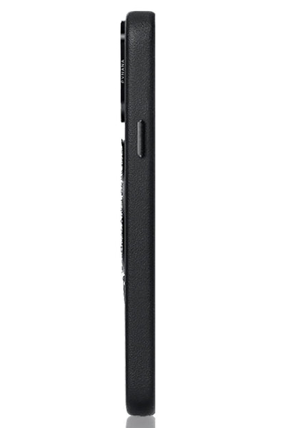 Pynana Dancing Circle iPhone 15 Pro Standlı Kılıf Magsafe Uyumlu Siyah