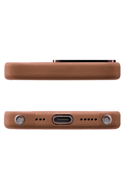 Pynana Dancing Circle iPhone 16 Pro Max Standlı Kılıf Magsafe Uyumlu Kahverengi
