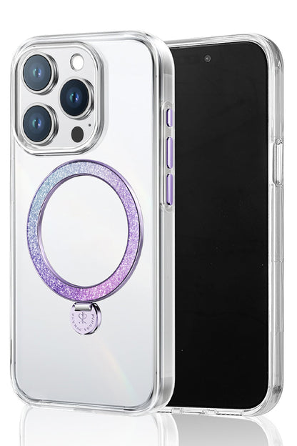 Pynana Dancing Streamer Magsafe Uyumlu iPhone 15 Pro Max Standlı Kılıf Mor